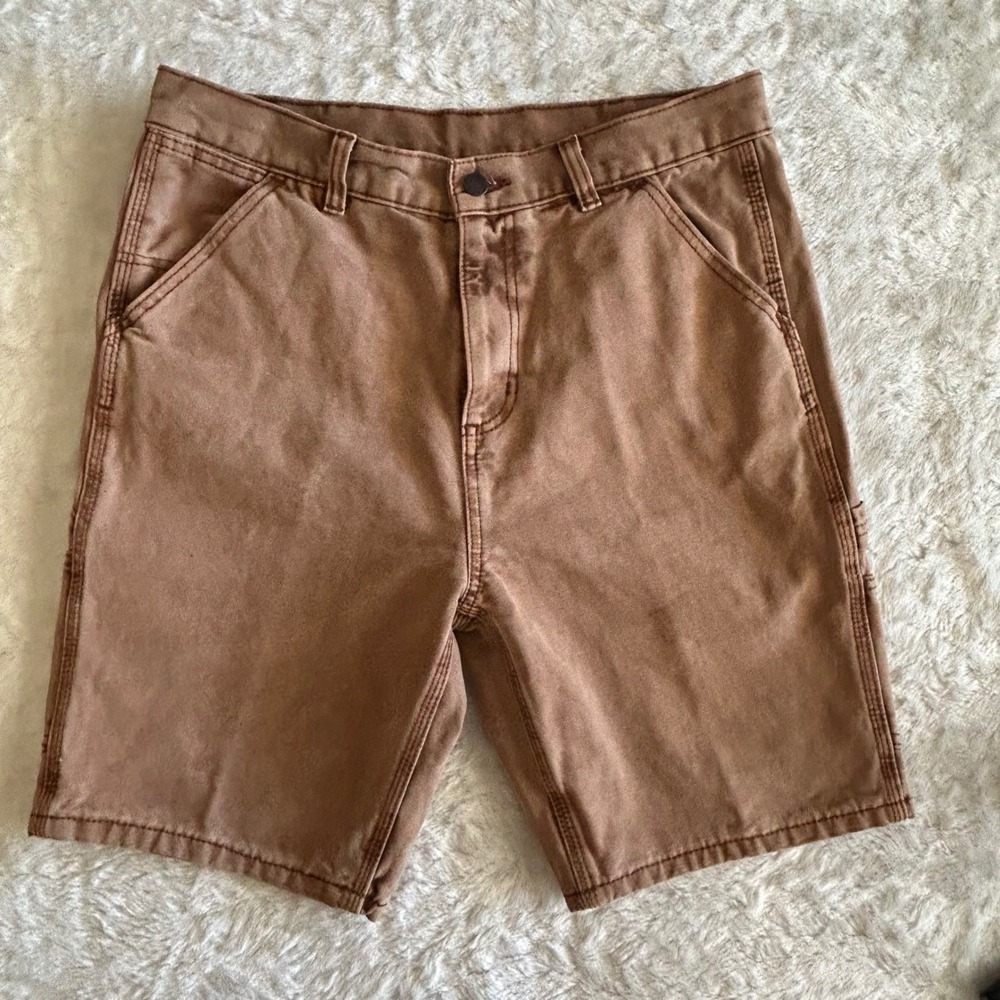 No Boundaries Carpenter Cargo Shorts Mens 30 Brown Canvas Utility Streetwear